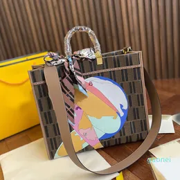 Women Shopping Bag Tote Shoulder Bags Cross Body Handbag Genuine Leather Material Glass Handle Classic Letter Characters Pattern Rotary L888