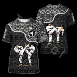 Męskie koszulki Karate Sports 3D Wydrukowane Moda Lato Harajuku Koszulka Unisex Top O-Neck Krótki Rękaw Drop Style-K20