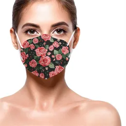 Flower butterfly series adult masks breathable and comfortable early spring printing KN95 five-layer dustproof protective mask