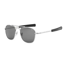Sonnenbrille Rechteck -Metalldesigner hochwertiger Glaslinsen Sonnenbrillen UV Schutz Frauen Männer 2022 AO Pilot
