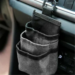 Storage Boxes & Bins Oxford Cloth Pockets Auto Car Vent Phone Glasses Holder Hanging Bag Fine For Home Use Products #C