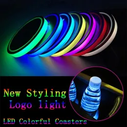 7Colors LED -billjus för att ändra USB Luminous Coaster Water Cup Bottle Pad Auto Accessories