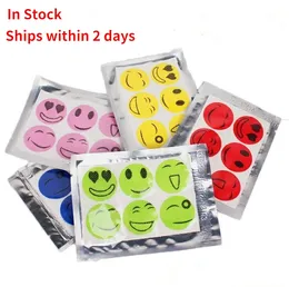 US Stock Mosquito Patches 55 pcs a set Anti Mosquito Sticker Patch Citronella Mosquito Repellent Killer Smiling Face FY8091