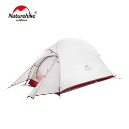 Naturehike Upgraded Cloud Up 1 Series Ultralight Outdoor 4 Season Double Layers 1 Person Waterproof Camping Hiking Tent With Mat H220419