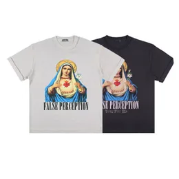 Летняя графическая печатная футболка для Mens Tees Tees Hip Hop High Street Разочарованная с коротким рукавом Casual Fit E768