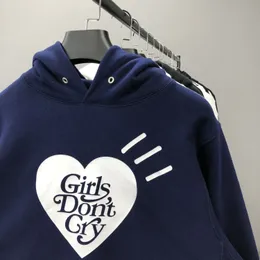 Pullover casual Nigo Humano Made Girls Don't Cry Love Men Autumn e Winter Loose Algodão com capuz suéteres