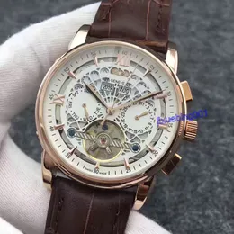 Высококачественная мода Tourbillon Moon Phase 2813 Автоматические мужские часы Кожа из нержавеющей стали повседневная Self Wind Оптовые мужские часы наручные часы # 66