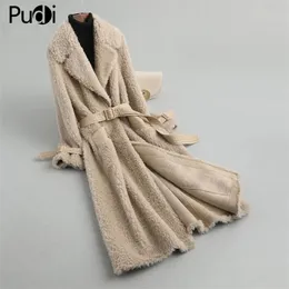 PUDI Echtwolle Pelzmantel Jacke Übergröße Parka Damen Winter warme Echtpelzjacken Übergröße Parkas A59423 201103