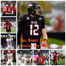 Nik1ステッチカスタム56マイルバゲット57 Rayshawn Gay 6 CJ Brown 70 Marques Cox Northern Illinois Huskies Niu Men Youth Jersey