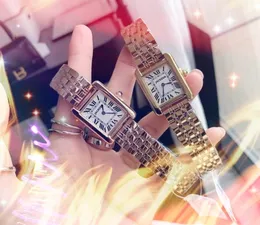 Reloj de pulsera de negocios con vestido romano cuadrado de lujo de alta calidad, movimiento de cuarzo para mujer de 31 mm, reloj de pulsera elegante de acero inoxidable fino completo, montre de luxe
