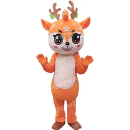 Hallowee Sika Hirsch Maskottchen Kostüm Cartoon Anime Thema Charakter Karneval Erwachsene Unisex Kleid Weihnachten Fancy Performance Party Kleid