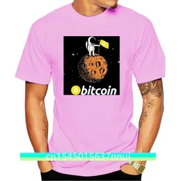 Bitcoin BTC Crypto to the Moon con maglietta astronauta Top Summer Cool Funny TShirt manica corta in cotone 220702