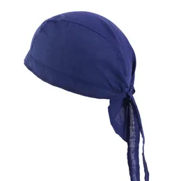 Unisex kvinnor män hatt bomull durag cap justerbar cancer kemo turban peruker doo headwrap pirate huvud halsduk