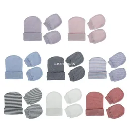 Berretti Cappelli Cappello nato Neonato e guanto Set Morbido e carino Nursery Beanie DropshipCaps CapsCaps