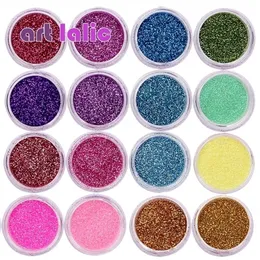 30 Pcs Glitter Assorted Colors Art Fine Glitters Powder Dust UV Gel Polish Acrylic Nail Tips Makeup Tools 220630