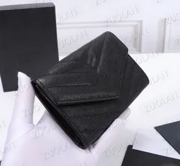 414404 top quality zipper Designer Coin Purse short wallets mens for Women leather Business credit card holder Full Leather Luxury275l