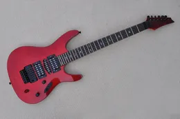 Factory Custom Red Electric Guitar with ultra thin Body,Flame maple veneer,Rosewood Fretboard,Black Hardware,HSH Pickups,Can be Customized