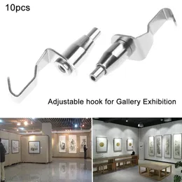 10pcs Professional Picture Hanger Metal Gallery Display Wire Rope Hanger  Hooks Hanging Picture Hook Picture Hanger System Accessories 