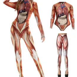 Women's Swimwear Women's Swimsuit Skeleton Human Organs Printing Novelty Weird Costume Cosplay Props TY66Women's