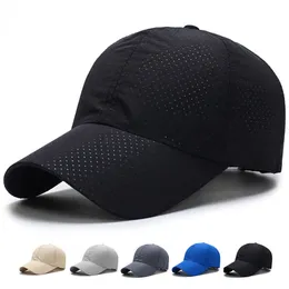 Capinho de beisebol de beisebol rápido Mesh Sun Hat Hat Golf Tennis Cap para esportes ao ar livre Caminhando para homens para homens