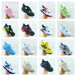 designer Kids shoes Jumpman 4 4s Basketball Shoes Retro Toddler 4 Low Sneaker Sport boys girls Casual Trainers Runner Shoe Fire Red