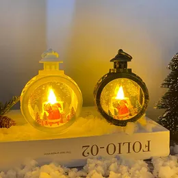 パーティーデコレーションクリスマスランタンLEDキャンドルランプラウンドぶら下げ装飾的なライトの装飾的なライトの装飾品夜の家の装飾