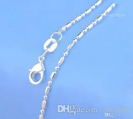 Atacado- Correntes de Jóias 18 "925 Sterling Silver Link Colar Set Correntes + Lagosta Clasps Mix 20 estilos Grátis