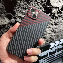 Carbon Fiber Texture Matte Cases for iPhone 13 11 12 Pro Max Anti-fall Shockproof Phone Case Hard PC Cover