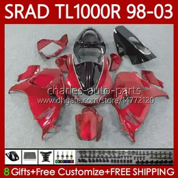 Corpo OEM per SUZUKI SRAD TL-1000 TL 1000 R TL1000R TL-1000R 98-03 Carrozzeria 118No.38 TL1000 R 98 99 00 01 02 03 TL 1000R 1998 1999 2000 2001 2002 2003 Rosso scuro Fiera kit di montaggio