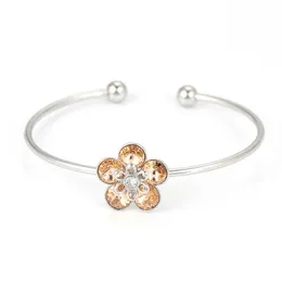 Bangle Flower Womens Cuffs مجوهرات مصنوعة من الكريستال النمساوي لل Girls Party Party Bracelet Bijoux GiftBangle