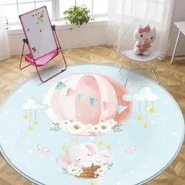 Dywany kreskówkowe dywanik sypialnia urocza słonia dywan miękki antypoślizgowe dzieci zabawa zabawa czołgająca się gra domowy salon Rugcarpets