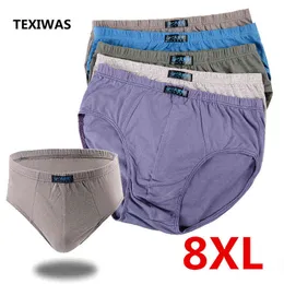 5 pz / lotto 100% cotone mutande pantaloncini di cotone taglia triangolare pantaloni da uomo testa pantaloni a vita alta testa di grandi dimensioni T220816