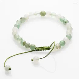 Beaded Strands Natural Healing Energy Green Aventurine Men Bracelet Polished 6mm Beads Bangle Elastic Pulsera Women Jewelry Fawn22