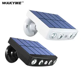 Wakyme Solar LED Light Outdoor Street Lamp Motion Sensor Wall Lamp Waterproof Solar Energy Flood Light LED för trädgårdsgård J220531