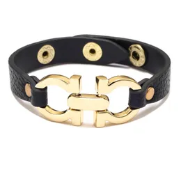 Charme Armbänder Liebhaber Armband Weibliche Ins Minderheit Design PU Leder Legierung Geometrische Schnalle Schmuck Hersteller Großhandel