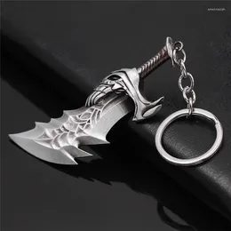 Keychains 레트로 신 4 Kratos Sword Keychain Punk Penk 펜던트 키링 보석 Trinket 남자 기념품 Emel22