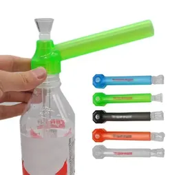 2022 Neues Toppuff-Acryl-Bong tragbarer Einschrauber Wasserrohrglas Handrohr-Tabak Shisha Kräuterhalter 5 Farben Rauchersatz Großhandel