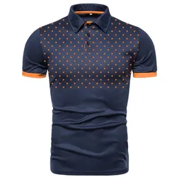 Men Polo Shirt krótkie rękawy Kontrast Color Odzież Summer Streetwear Casual Fashion Tops 2206615