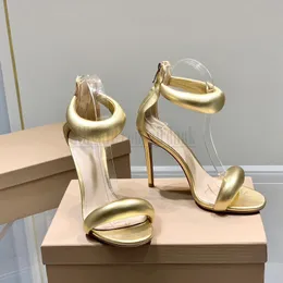 Top Quality Gianvito Rossi 10.5cm Stiletto Heels Sandals Dress Shoes Heel For Women Luxury Designer Sandals Black Foot Strap Heeled