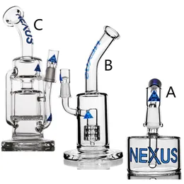 NEXUS Heady Hookahs Bongo de vidro para pneus Percolator Reciclador Plataforma de petróleo Tubos de água Equipamentos de dabber Fumador Bubbler Fumaça Shisha Acessórios