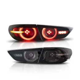 LED CAR TAILLight Assembly för Mazda 3 Axela Drl Brake Reverse Daytime Running Lights Bakre baklampbelysning