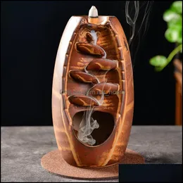 Backflow kadzidło palnik ceramiczny maitreya Buddha retro uchwyt na prezent Decoratio 5470 Q2 Drop dostawa 2021 Produkty chińskie sztuki Cr Cr Cr