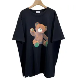 남자 디자이너 tshirts 곰 패턴 티셔츠 셔츠 탑 여름 반바지 티 유니퇴석 스트리트웨어 짧은 소매 S-4XL