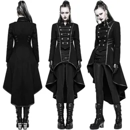 レディースジャケットコート女性ヴィンテージスチームパンクロングゴシックオーバーコートレトロレトロジャケットdovetail veste femme chaquetas mujerwomen's womenwomen