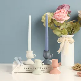 1pc Ceramic Handhold Candlestick украшения фотография дома украшения ювелирные украшения подставка свеча