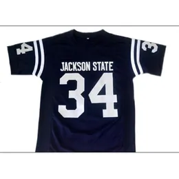 UF CHEN37 Custom Men Youth Women Vintage #34 Walter Payton Jackson State College Football Jersey Size S-5XL eller Custom något namn eller nummer Jersey