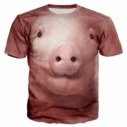 Camisetas masculinas 2022 Fun e romance Animal Pig Orangetan Series T-shirt 3D Men Mulheres Mulheres Harajuku Childs