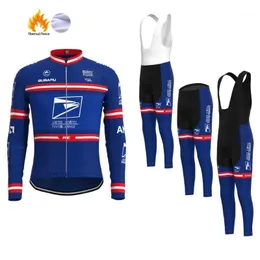 Winter US Postal Team Cycling Jersey Set Men Clothing Triathlon Bicycle Pants MTB Clothes Road Bike Suit Maillot Culotte