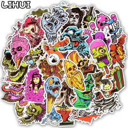 50pcs Terror Series adesivo GRAFFITI SKELETON Dark Funny Stickers para adesivo DIY no laptop skateboard guitarra gelado 220815