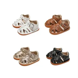 Baby sommar sandaler spädbarn pojke flicka skor gummi mjuk ensamma icke-halkarna småbarn första vandrare baby spjälsäng nyfödd GC1375